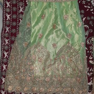 Green Colour Sharara Suit With Dupatta😍