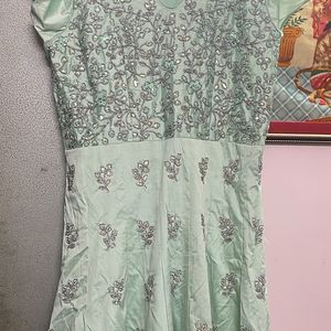 Party Wear Gown Along With  Legging And Dupatta