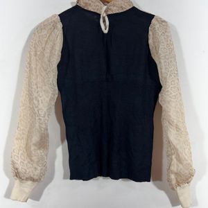 Black & Cream Western Top (Women’s)