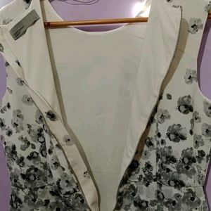 Vero Moda White Printed Midi Dress(woman)