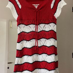 Red Crochet Top