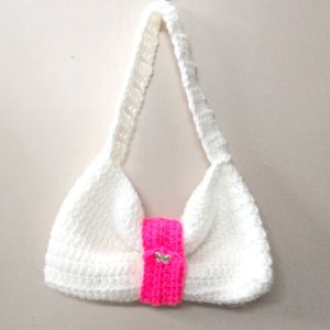 Handmade Crochet Bow Bag