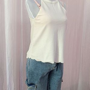 Halter Neck Casual White Top🤍