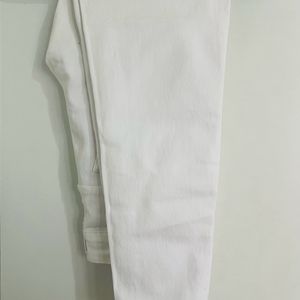 Women’s Straight Cropped White jeans