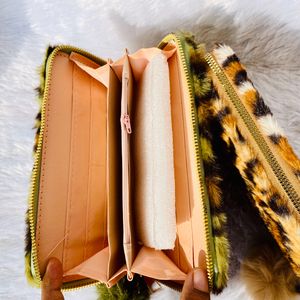 Fur Hand Wallets Combo Set