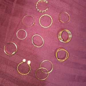 11 Golden Stack Rings