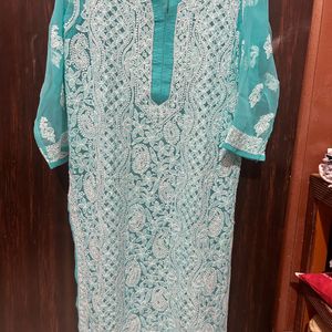 Sky Blue Chikenkari Kurta 🧿