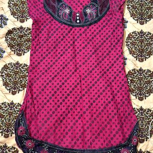 Pink Short Kurti