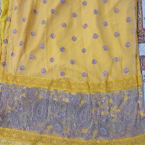 Mustard Embroidery Kurta