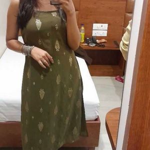 Olive green kurti