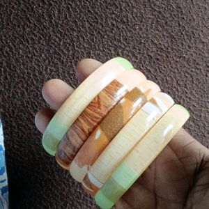 New Single Bangles Set Of 5 (Fibre Or Plastic)