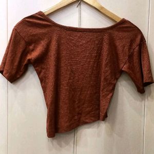 Brown Crop Stylish Top (Women)