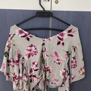 Cape Sleeved Floral Top From Westside