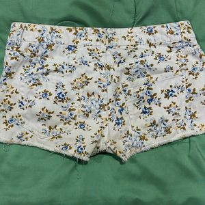 Floral Denim Shorts