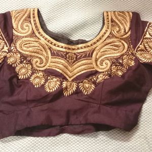 Brand New Brown With Gold Fully Stitched S Size Bl