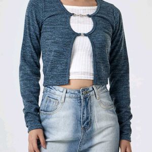 Blue Two Chain Cardigan