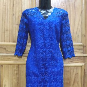 Royal Blue Lace Dress