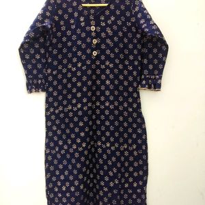 NAYRA Dark Blue Kurti For Women