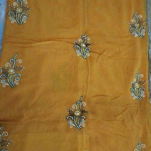 Saree With Heavy Embroidery