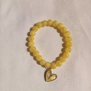 Aesthetic Yellow Beaded Bracelet