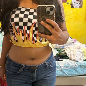 flames tube top