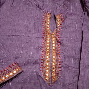 Lavender Colour Kurti