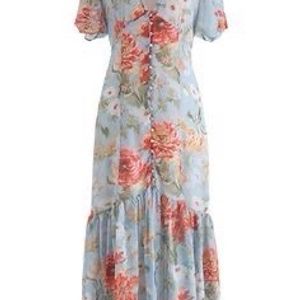 Zara Floral Dress (synthetic Fabric)