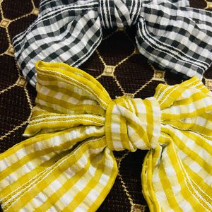 Gingham Big Size Hair Bow Pack Of 3