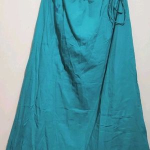 Sea Green Saree With Blouse & Peticot