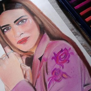 Kriti Sanon Painting Draw Handmade Work