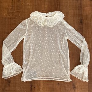 Lace Top With Frills