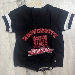 westside nuon cropped top with drawstring