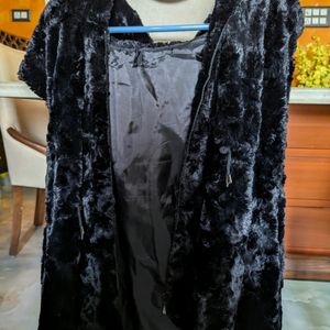 Black Fur Over Coat