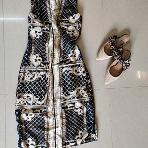 Chain Print Slip Dress