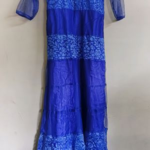 PRETTY BLUE LONG DRESS FOR WOMEN