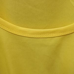 Sleeveless Bright Yellow Workout Tee