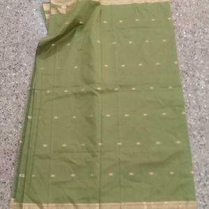 Olive Green Saree