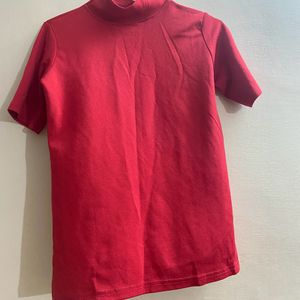 Red Body Fitted Comfy Top