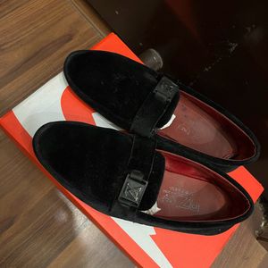 Black Suede LV Loafers Shoes For Men