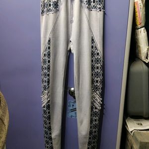 Grey Beautiful And Colourful Denim Jeggings