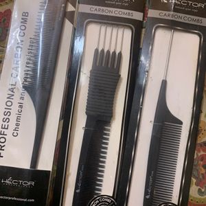 Hector Professional Carbon Combs Set Of 3