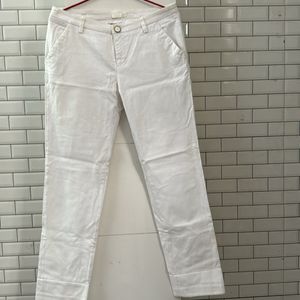 Mid Rise White Denim