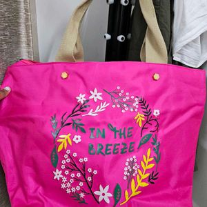 Bright Pink Tote Bag Women