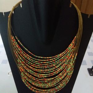 Multi Colors Seed Beads Necklace