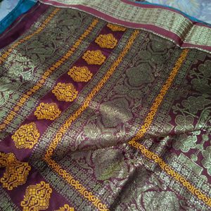 Dark Rama Green Saree