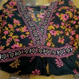 Black Aalia Cut Kurta