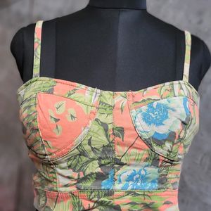 Orange Printed Cami Top