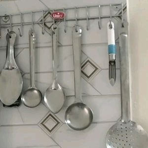 Unify Stainless Steel Hook Rail for Kitchen 12hook