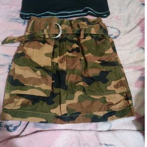 Camo Mini Skirt