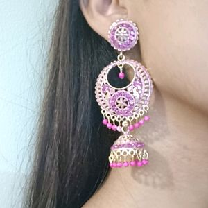 Ethnic Earrings With Cute Marble Pearls